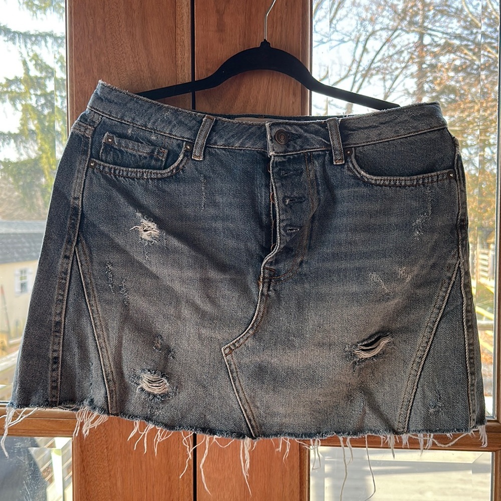 Free people denim skirt